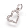 Brass Micro Pave Cubic Zirconia Pendants ZIRC-K070-39P-1