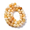 Natural Yellow Jade Beads Strands X-G-F591-17-8MM-4
