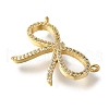 Rack Plating Brass Micro Pave Clear Cubic Zirconia Pendants KK-G500-10G-2