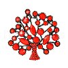 Rich Tree Alloy Rhinestone Brooches for Backpack Clothes PW-WG71302-02-1