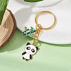 Panda & Bamboo Alloy Enamel Pendant Keychains KEYC-JKC00629-01-3