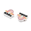 Mother's Day Silicone Focal Beads SIL-B078-07A-2