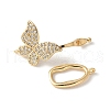 Brass Pave Clear Cubic Zirconia Fold Over Clasps KK-M320-09G-2