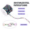 PVD Vacuum Plating 304 Stainless Steel Paperclip Chains CHS-TA0001-10-10