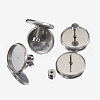 Non-Tarnish 304 Stainless Steel Studs Earrings Findings EJEW-H001-05P-02-1
