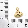 Brass Micro Pave Clear Cubic Zirconia Pendants KK-U065-05E-G-3