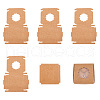 Square Kraft Paper Jewelry Storage Boxes CON-TAC0001-04A-2