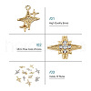 18Pcs 9 Style Brass Micro Pave Clear Cubic Zirconia Pendants KK-TA0001-10-4