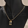304 Stainless Steel Openable Empty Glass Bottle Pendant Necklaces NJEW-V001-08G-5