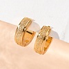 Sand Flash 304 Stainless Steel Hoop Earrings for Women EJEW-M001-23G-1