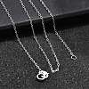 Anti-Tarnish Rhodium Plated Sterling Silver Necklaces X-STER-M034-32B-2