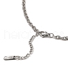 304 Stainless Steel Mesh Chain Necklace BJEW-B072-02P-3
