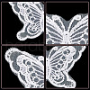 Butterfly Shape Polyester Lace Embroidery Sewing Ornament Accessories DIY-WH0401-39A-5