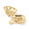 Brass Micro Pave Cubic Zirconia Pendants ZIRC-Z018-02G-3