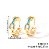 Fashionable Brass Cubic Zirconia Ring Hoop Earrings DR3389-3-1