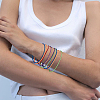 BENECREAT 36pcs 6 styles Steel Wire Round Snake Chain Stretch Bracelets Set BJEW-BC0001-19-6