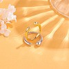 925 Sterling Silver Teardrop Open Cuff Ring for Women JR865B-5