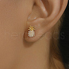 Elegant Pineapple Brass Stud Earrings DF3598-4
