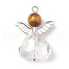 Natural Tiger Eye AB Color Acrylic Pendants PALLOY-TA00001-04-2