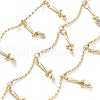 Handmade Brass Curved Bar Link Chains KK-F871-61G-1