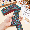 Polyester Jacquard Flower Ribbon for Garment Accessories OCOR-WH0097-24C-3