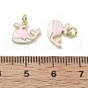 Brass Enamel Charms KK-Z114-17G-02-3