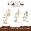 AHADERMAKER 12Pcs 6 Styles 8 Shaped Brass Hooks for Necklace FIND-GA0004-27-2