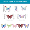 SUNNYCLUE 50Pcs 5 Styles Spray Painted Resin Decoden Cabochons RESI-SC0003-44-2
