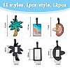 SUPERFINDINGS 12Pcs 12 Style PVC Luggage Tag AJEW-FH0003-43-2