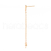 Brass Micro Pave Clear Cubic Zirconia Earring Findings KK-T062-222G-NF-4