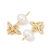 Brass Pearl Pendants KK-U062-11G-2