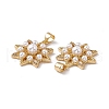 Brass Micro Pave Cubic Zirconia Pendants KK-B061-11G-3