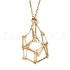 304 Stainless Steel Macrame Pouch Empty Stone Holder Necklace Making NJEW-JN05237-02-2