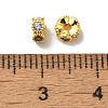 Brass Micro Pave Cubic Zirconia Beads KK-C072-22G-02-2