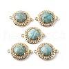 Natural Amazonite Faceted Connector Charms G-H323-03G-12-1