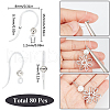 SUNNYCLUE 80Pcs Eco-Friendly Plastic Earring Hooks STAS-SC0008-18-2