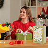 DELORIGIN 12Pcs 4 Colors Mother's Day Theme Flower Print Paper Handle Bags CARB-DR0001-01-5