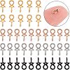 Unicraftale 40Pcs 4 Colors Ion Plating(IP) 304 Stainless Steel Cup Pearl Peg Bails Pin Pendants STAS-UN0032-70-8