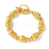 Halloween PVD Vacuum Plating 304 Stainless Steel Skull Link Chain Bracelets for Women Men BJEW-L461-02G-01-1
