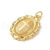 Brass Pendants with Jumping Ring KK-V016-09G-2