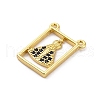 Brass Micro Pave Cubic Zirconia Pendants KK-U066-21A-G-2