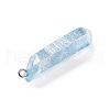 Electroplated Natural Quartz Pendants G-P315-B01-10P-2