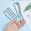 Zinc Alloy Phone Hand Strap Chains Adjustable Diagonal Chain wave Clip FIND-WH0260-56P-3