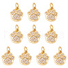 Brass Micro Pave Clear Cubic Zirconia Charms X1-RJEW-T063-38G-NF-3