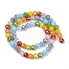 Electroplate Opaque Glass Beads Strands EGLA-G039-04A-02-2