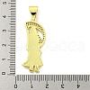 Rack Plating Brass Micro Pave Clear Cubic Zirconia Pendants KK-B091-30G-02-3