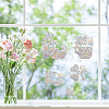 19Pcs Waterproof PVC Colored Laser Stained Window Film Adhesive Stickers DIY-WH0256-098-7