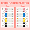 PU Leather & Cotton Name Marker Keychain AJEW-WH0514-031-3