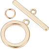 Beebeecraft 10Pcs Brass Toggle Clasps KK-BBC0013-30B-1