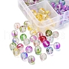 8 Colors Transparent Spray Painted Glass Bead GLAA-YW0001-45-4